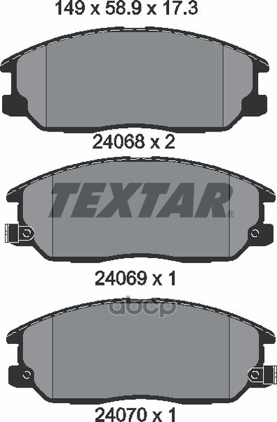 Колодки тормозные TEXTAR 2406801 Textar арт. 2406801