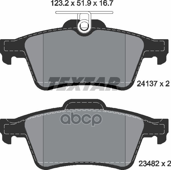Колодки тормозные задние TEXTAR 2413701 Textar арт. 2413701
