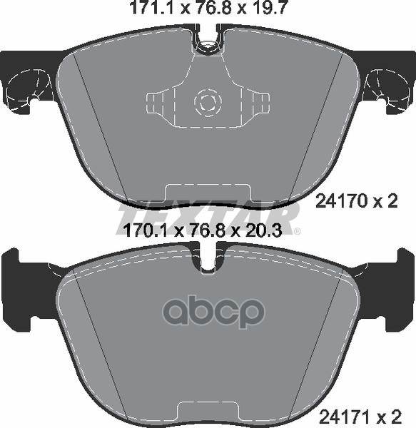 Колодки передние BMW X5-E70/F15 / X6-E71/F16 TEXTAR 2417001 Textar арт. 2417001
