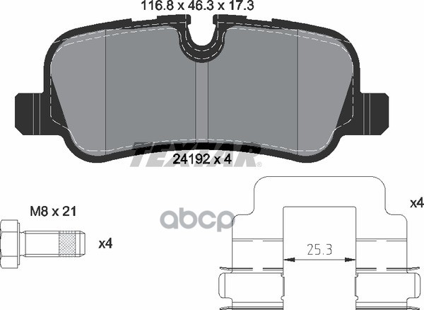 Колодки Тормозные Дисковые Epad | Зад | Textar арт. 2419281