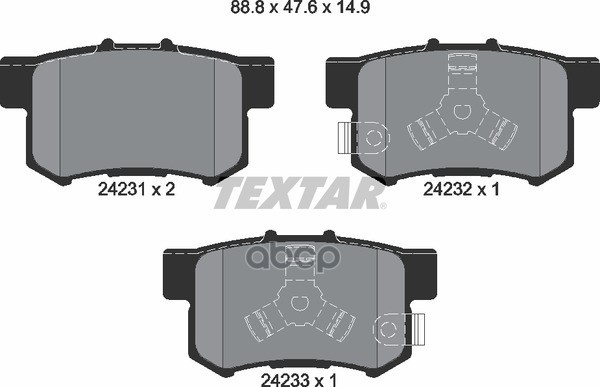 Колодки Тормозные Дисковые | Зад | Textar арт. 2423101