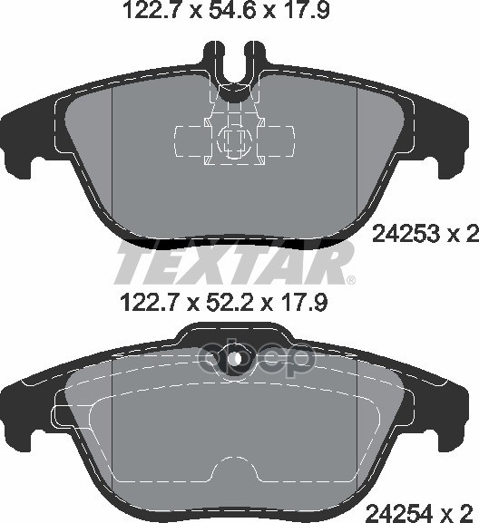 Колодки задние с противошумной пластиной Q+ MB C-Class (W204)/E-Class (C207) all 07-> TEXTAR 2425301 Textar арт. 2425301