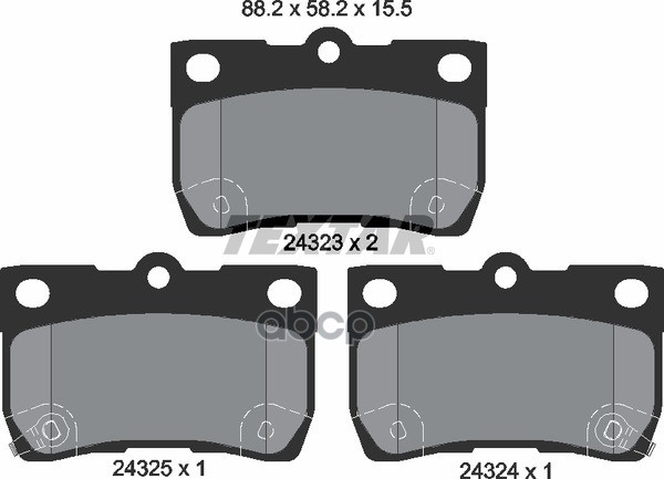 Колодки Тормозные Дисковые Задн Lexus: Gs 05-, Is 05- Textar арт. 2432301