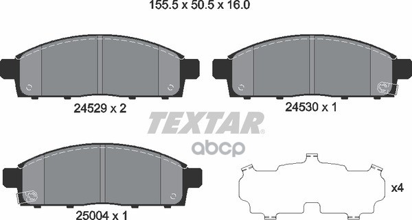 Колодки тормозные передние TEXTAR 2452901 Textar арт. 2452901
