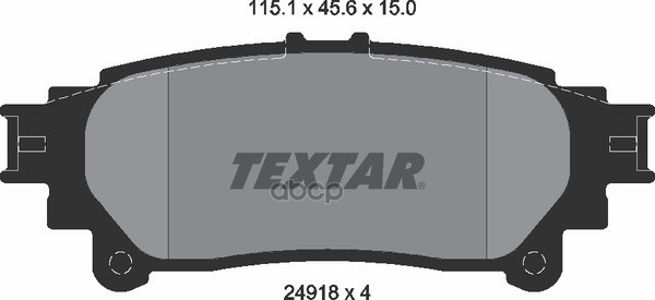 Колодки тормозные задние TEXTAR 2491801 Textar арт. 2491801