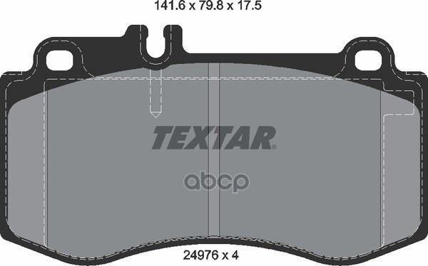 Колодки тормозные передние MERCEDES-BENZ TEXTAR 2497601 Textar арт. 2497601