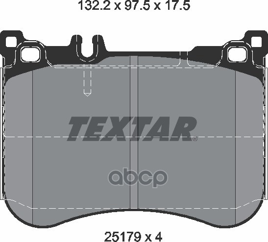 Колодки передние с противошумной пластиной Q+ MB W222 TEXTAR 2517903 Textar арт. 2517903