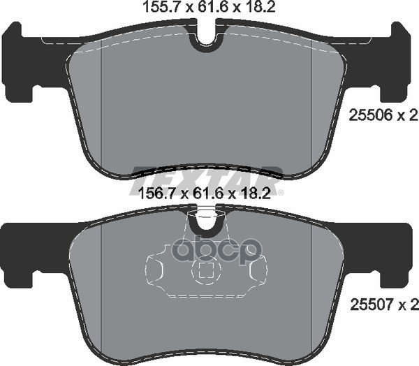 Колодки передние с противошумной пластиной Q+ BMW 1-F20/F21 / 3-F30/F31/G20/G21 / 4-F32/F33/F36 TEXTAR 2550601 Textar арт. 25...