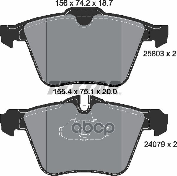 Комплект Колодок Дисковых Textar 2580301 Textar арт. 2580301