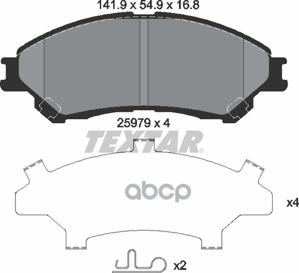 Колодки передние SUZUKI SX4 II S-Cross 13->/Vitara III 15->/Alivio TEXTAR 2597901 Textar арт. 2597901