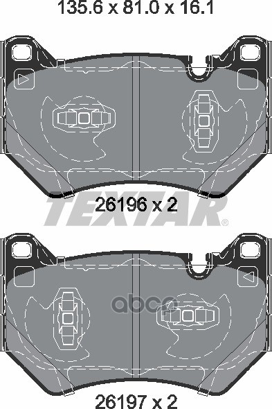 Колодки Тормозные Дисковые | Перед | Textar арт. 2619601