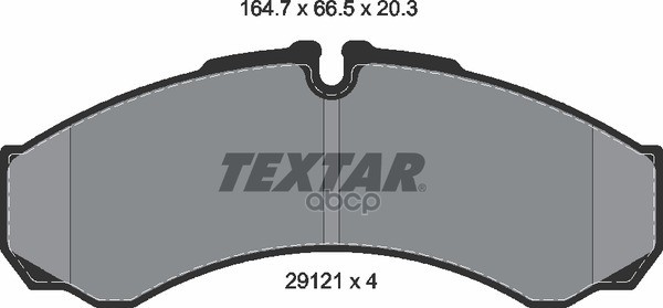 Колодки передние с противошумной пластиной Q+ IVECO Daily TEXTAR 2912112 Textar арт. 2912112