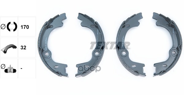 Колодки тормозные барабанные компл. CARENS Mk II (FJ) CARENS II (FJ) CARENS III (UN) RONDO III (UN) Textar арт. 91076400