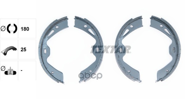 Комплект барабанных тормозных колодок, зад , PORSCHE 91076700 Textar арт. 91076700