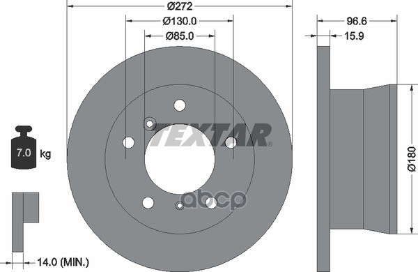 Диск тормозной задний с покрытием MB G-Class W461/463/Sprinter 95-> / VW LT 96-06 TEXTAR 92137603 Textar арт. 92137603