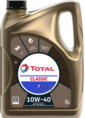 TotalEnergies Масло Моторное Полусинтетическоеическое Total Classic 10W-40 5Л 213691