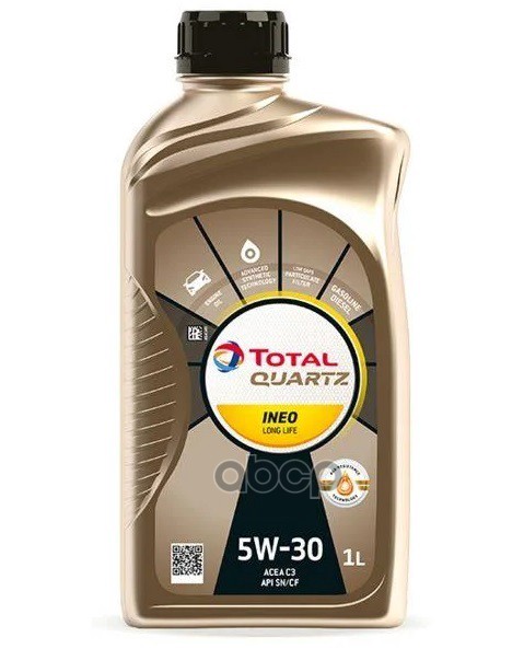 TotalEnergies Масло моторное синтетическое TOTAL QUARTZ INEO LONG LIFE 5W-30 1л (181711) 213818