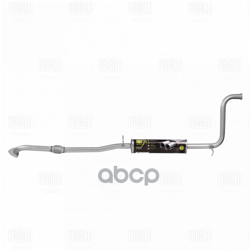 Глушитель Лада Granta (10-)/Kalina II (13-) доп. (резонатор) с гофрой (ал. сталь) (EAM 0122) Trialli арт. EAM0122