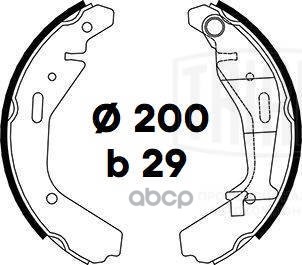 Колодки торм. для а/м Suzuki Ignis (03-) барабан. 200x29 (GF 4697) Trialli арт. gf-4697