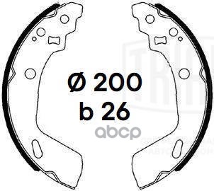 Колодки торм. для а/м Suzuki Swift (10-) барабан. 200x26 (GF 4698) Trialli арт. gf-4698