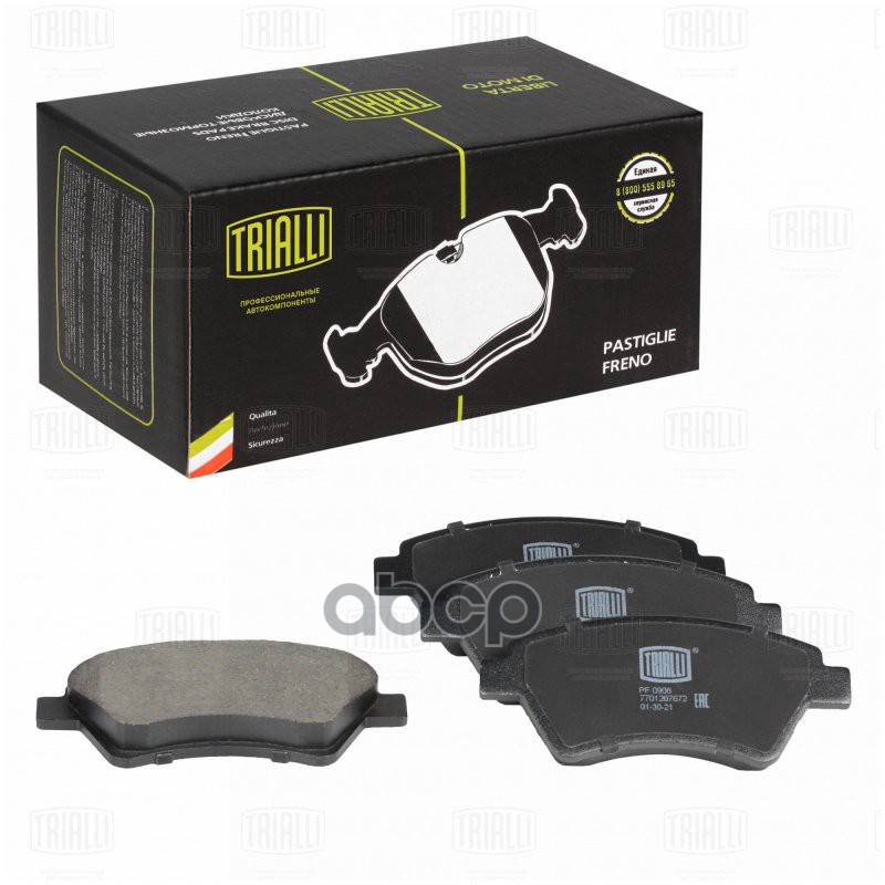 Колодки торм. Renault Kangoo (97-) 4x4 диск. перед. (PF 0906) Trialli арт. PF0906
