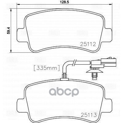 Колодки торм. Renault Master III (10-) диск. зад. (в компл. с 2 датчиками) (PF 0973) Trialli арт. PF0973
