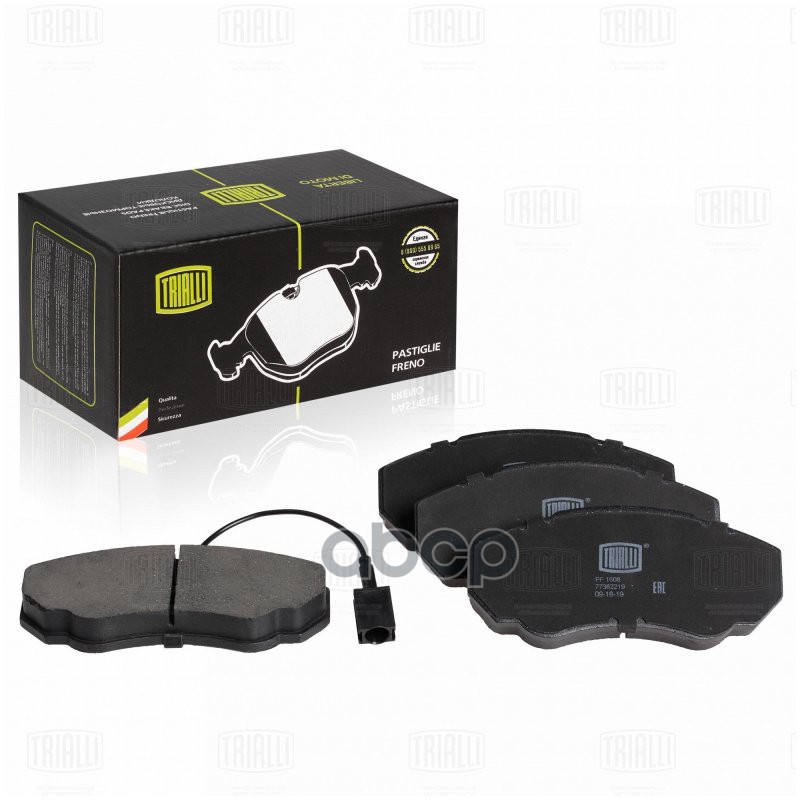 Колодки торм. Fiat Ducato (02-) диск. перед. 140x66 (в компл. с датчиком) (PF 1608) Trialli арт. PF1608