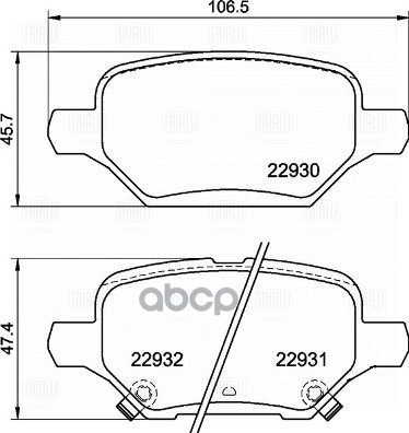 Колодки торм. для а/м Opel Mokka (13-) диск. зад. (PF 2212) Trialli арт. pf-2212