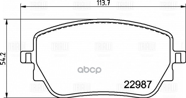 Колодки торм. Mercedes A (W177) (18-)/CLA (C118) (19-) диск. зад. 114x54мм (PF 2248) Trialli арт. PF2248