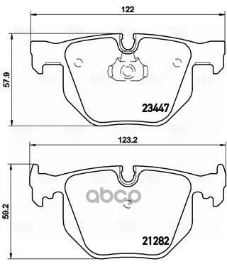 Колодки торм. BMW 7 (E65) (01-) диск. зад. (в компл. с датчиком) (PF 4008) Trialli арт. PF4008