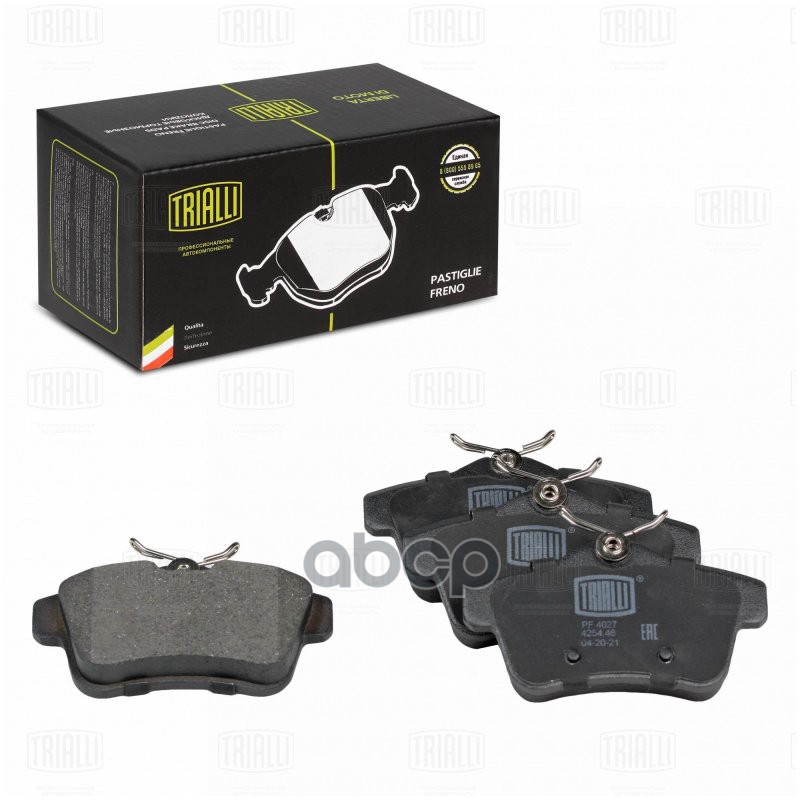 Колодки торм. Citroen C4 (10-)/DS4 (11-)/DS5 (12-)/Peugeot 3008 (09-) диск. зад. (PF 4027) Trialli арт. PF4027