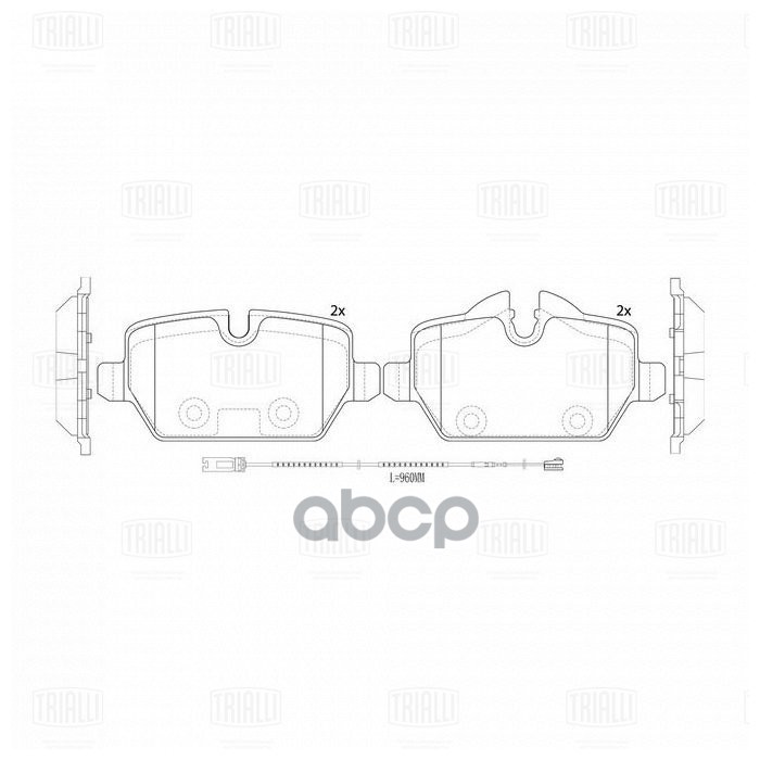 Колодки Торм. Bmw 1 (E81/87) (04-)/3 (E90) (05-) Диск. Зад. (В Компл. С Датчиком) (Pf 4136) Trialli арт. PF4136