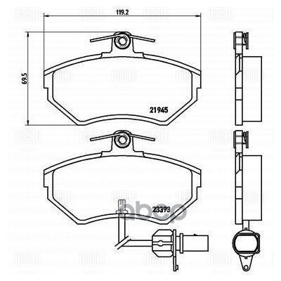 Колодки торм. Audi A4 (B5) (94-) диск. перед. (в компл. с 2-мя датчиками) (PF 4164) Trialli арт. PF4164
