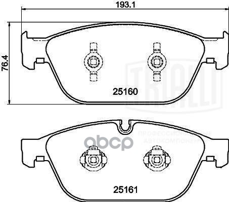 Колодки торм. Audi A8 (10-)/Q5 (15-) диск. перед. (PF 4171) Trialli арт. PF4171