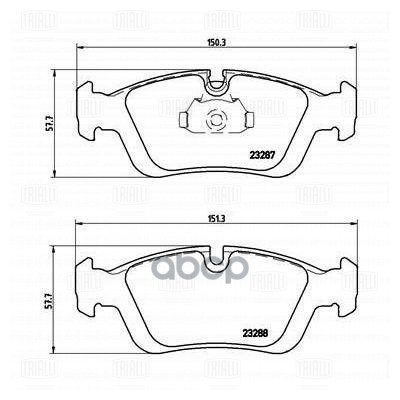 Колодки торм. BMW 3 (E46) (98-) диск. перед. (PF 4176) Trialli арт. PF4176