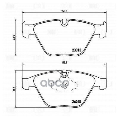 Колодки торм. BMW 3 (E90) (05-) диск. перед. 155x68 (PF 4183) Trialli арт. PF4183