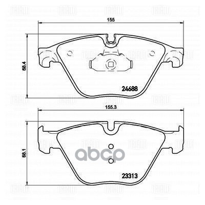 Колодки торм. BMW 5 (F10) (10-) диск. перед. 155x68 (PF 4189) Trialli арт. PF4189