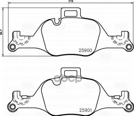 Колодки торм. BMW X3 (F25) (10-)/5 (G30) (16-) диск. перед. (кмпл. с датч.) (PF 4206) Trialli арт. PF4206