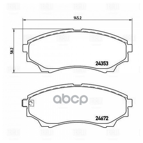 Колодки торм. для а/м Mazda BT-50 (06-)/Ford Ranger (98-) диск. перед. (PF 4212) Trialli арт. pf-4212
