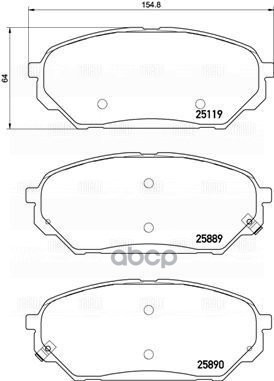 Колодки торм. Hyundai ix55 (08-) диск. перед. (PF 4234) Trialli арт. PF4234