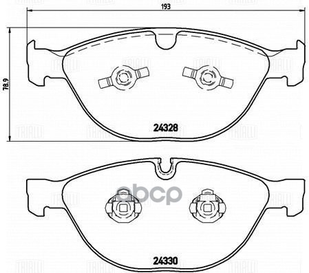 Колодки торм. для а,м BMW M5 E60 03-,M6 E63 03- диск. перед. PF 4241 Trialli арт. PF4241