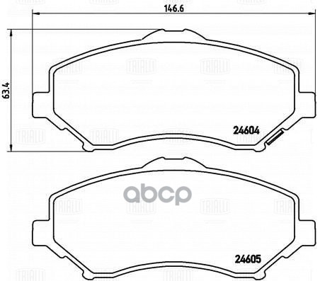 Колодки торм. Jeep Wrangler (07-)/Chrysler Voyager (07-) диск. перед. (PF 4243) Trialli арт. PF4243