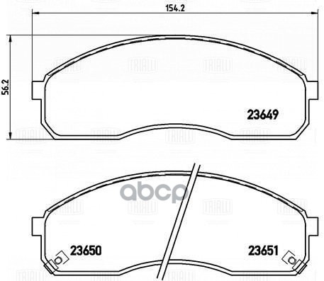 Колодки торм. для а,м Kia Carnival 98- диск. перед. PF 4244 Trialli арт. PF4244