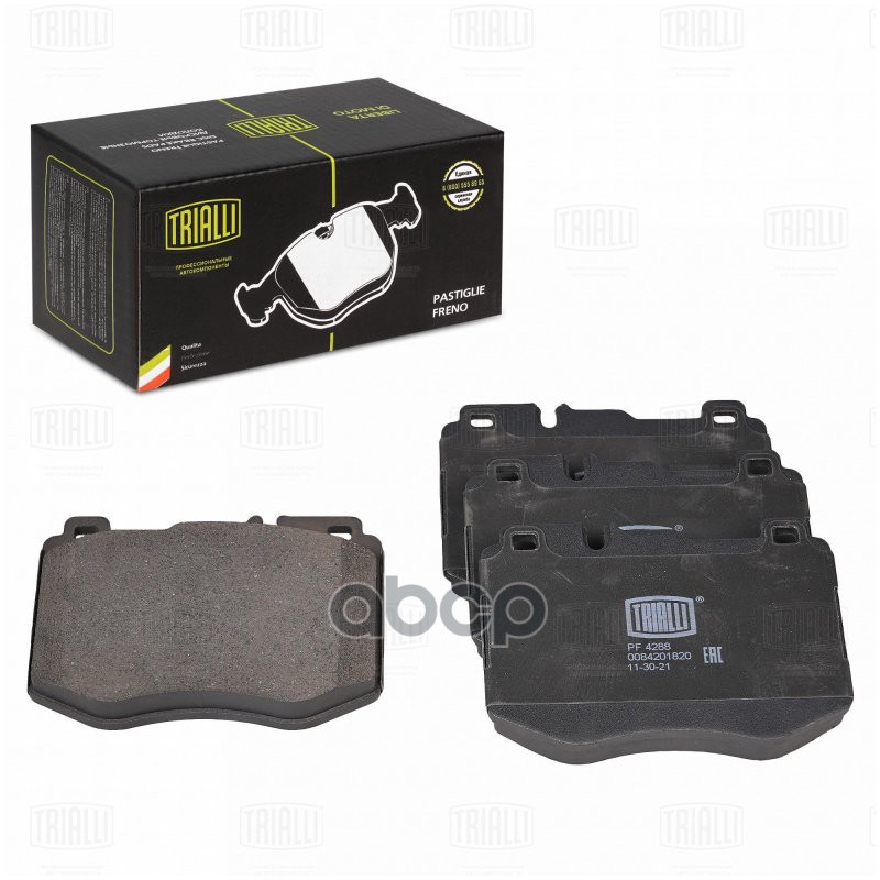 Колодки торм. Mercedes C (W205) (14-) диск. перед. т/с Brembo (PF 4288) Trialli арт. PF4288
