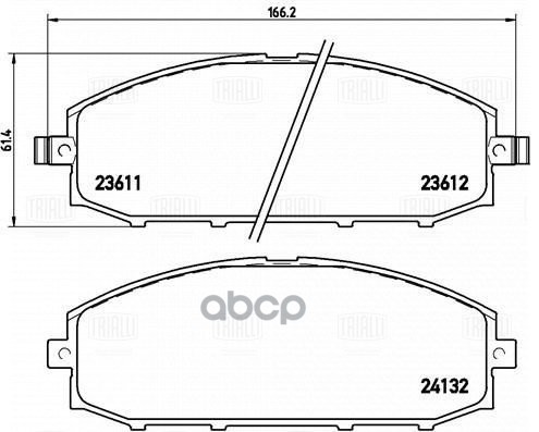 Колодки торм. для а/м Nissan Patrol (97-) диск. перед. (PF 4304) Trialli арт. pf-4304