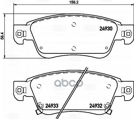 Колодки торм. Infiniti EX (08-)/G (08-) диск. перед. (PF 4310) Trialli арт. PF4310