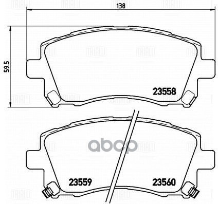 Колодки торм. Subaru Forester (97-)/Outback (00-) диск. перед. (PF 4326) Trialli арт. PF4326