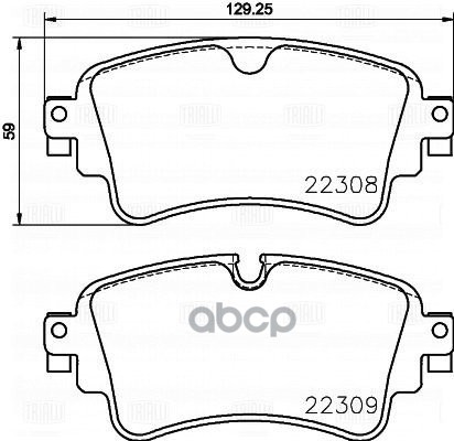 Колодки торм. Audi A4 (B9) (17-)/A5 (16-)/Q5 (17-) диск. зад. (PF 4349) Trialli арт. PF4349