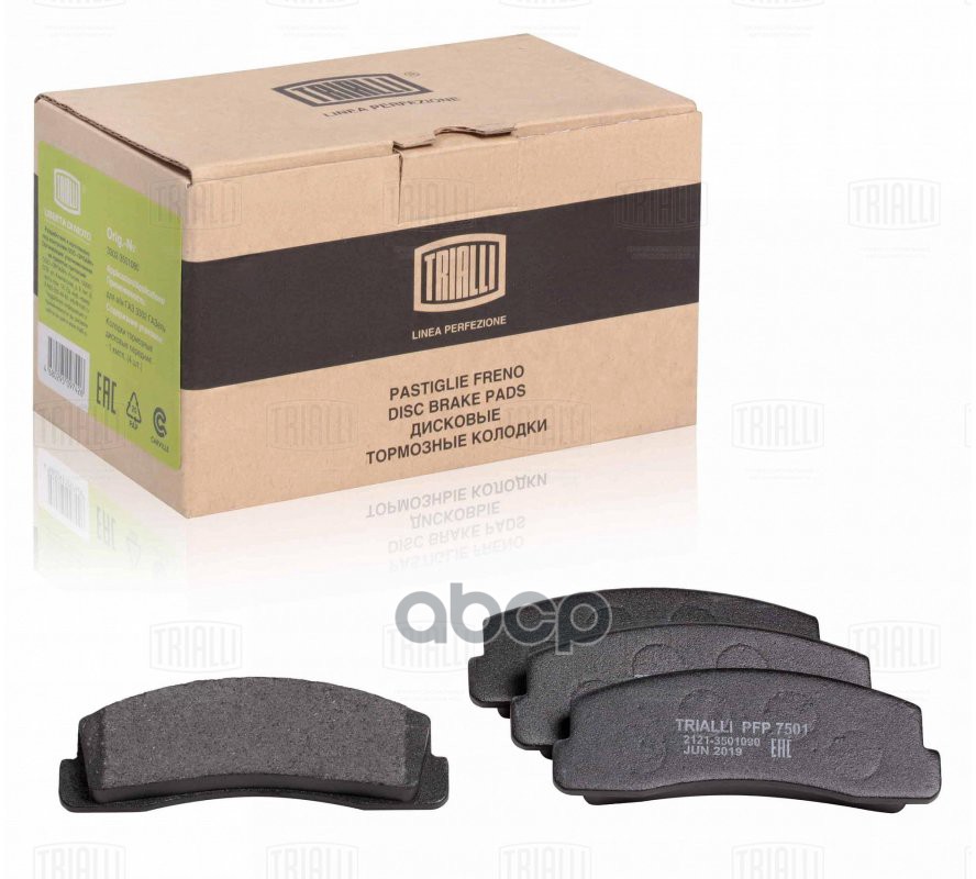Колодки торм. Лада 2121 диск. перед. (PFP 7501) ECO Trialli арт. PFP7501