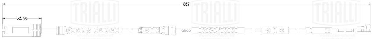 Датчик износа колодок BMW X1 (E84) (09-) перед. L=867 (PFS 0068) Trialli арт. PFS0068